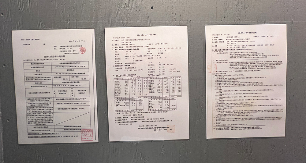 温泉分析書