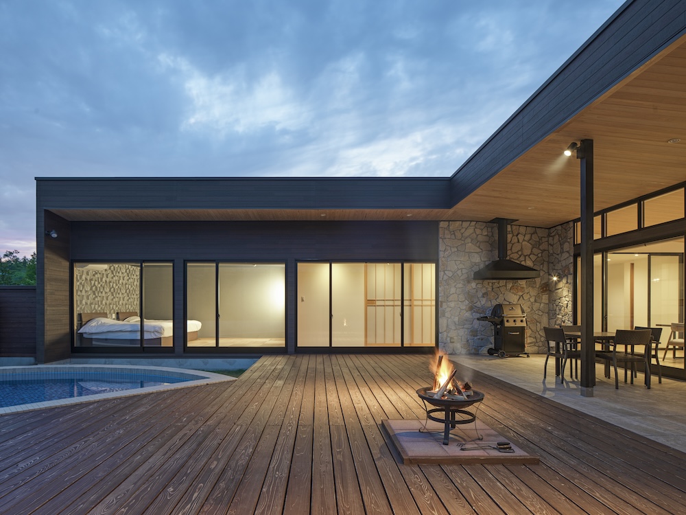 Private Villa Glamping 富士山中湖のテラス